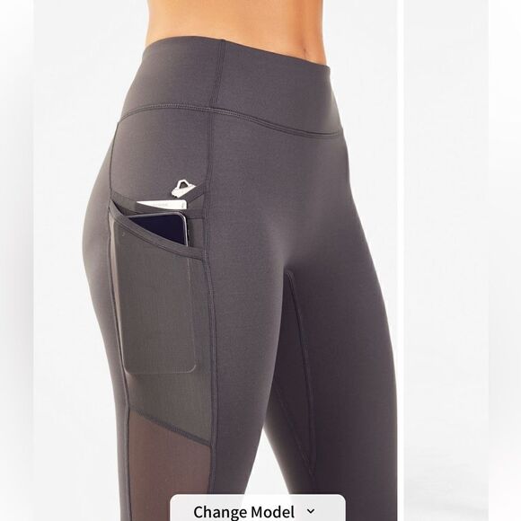 Trinity Motion365® Mid-Rise 7/8 Legging Gray Night shade size medium - Picture 3 of 7